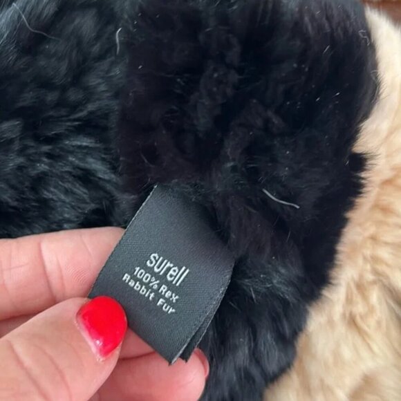 SURELL RABBIT FUR INFINITY SCARF - Picture 5 of 5